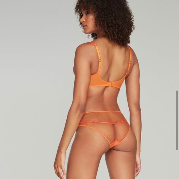🧡 NWT Agent Provocateur Pollie Sheer See Through Brief - Picture 3 of 8